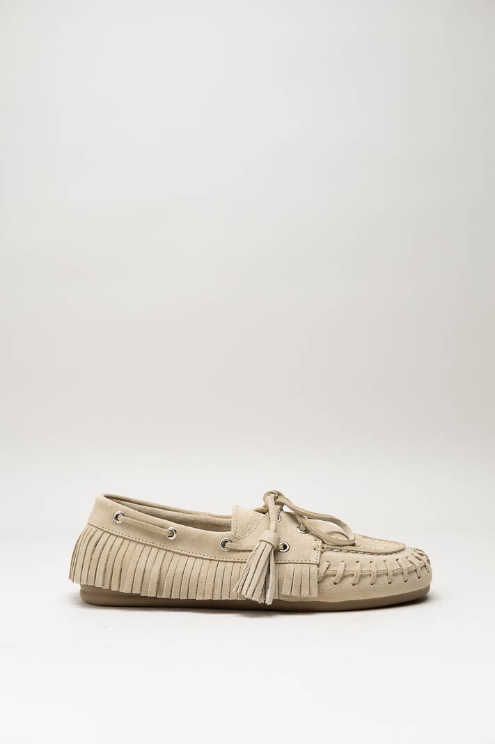 Lichtbeige Bootschoen