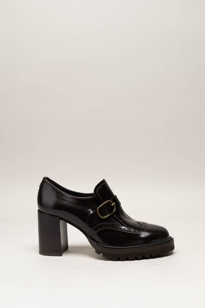 Donkerbruin Mocassin hak