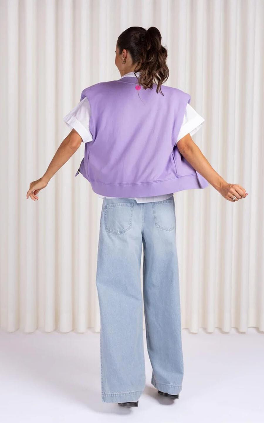 Lila Vest mouwloos