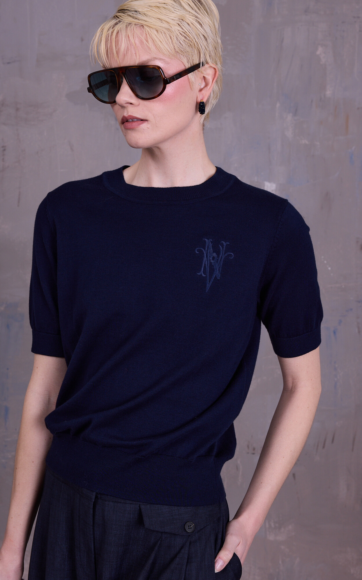 Donkerblauw Sweater/trui