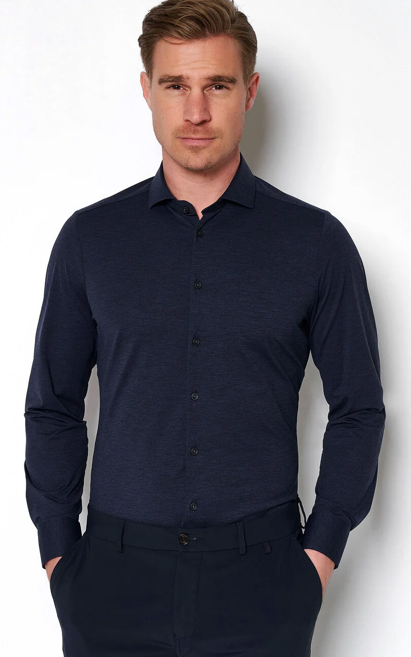 Donkerblauw Hemd