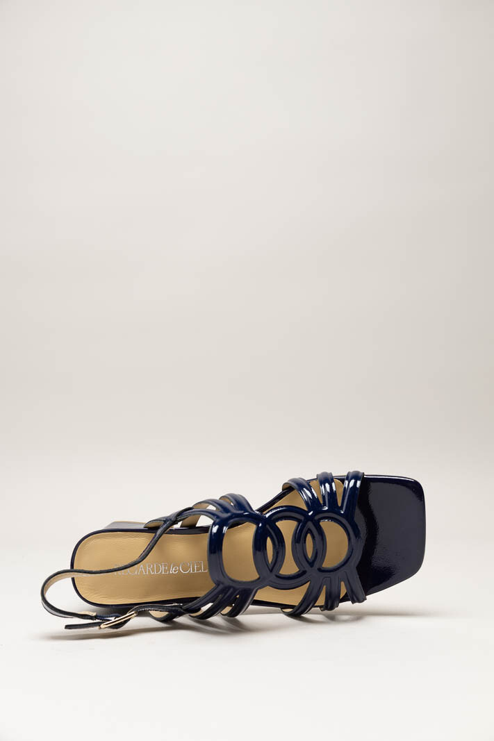 Donkerblauw Sandaal hak image