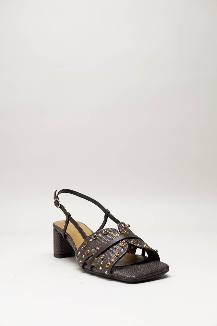 Donkerbruin Sandaal hak