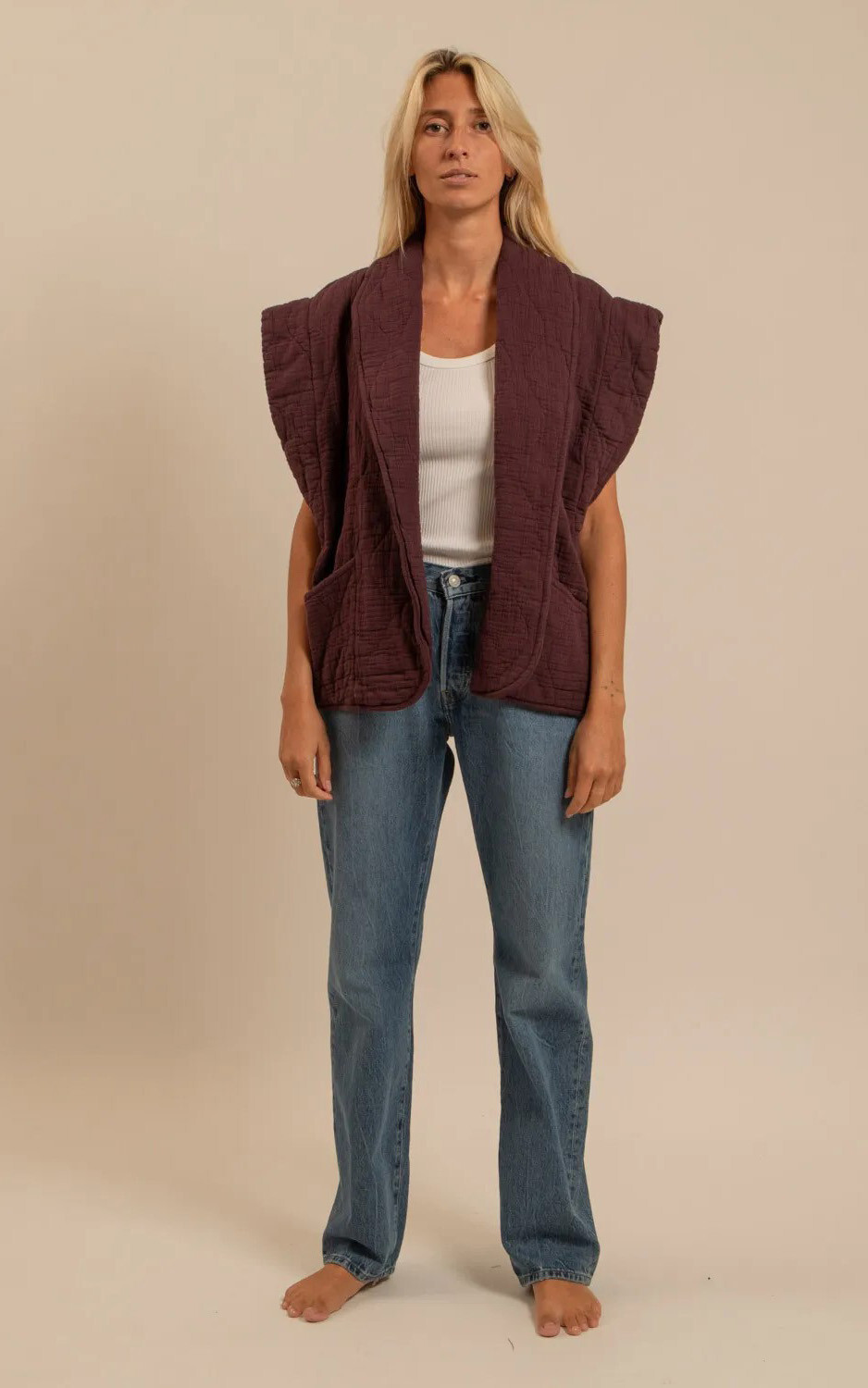 Bordeaux Vest mouwloos image