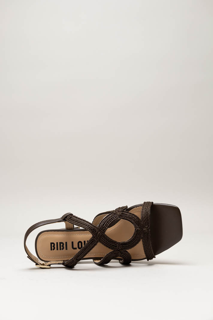 Donkerbruin Sandaal hak image