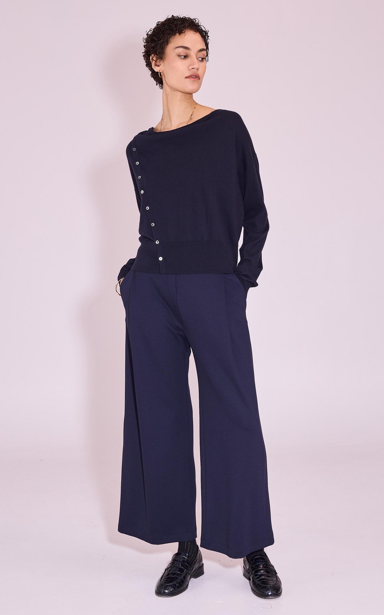 Donkerblauw Trui image