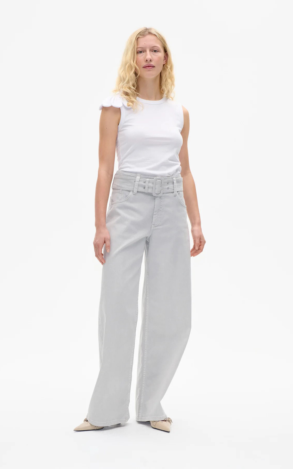 Lichtgrijs Jeansbroek