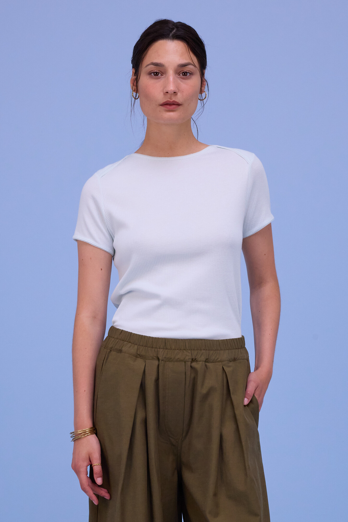 Lichtblauw T-shirt/top