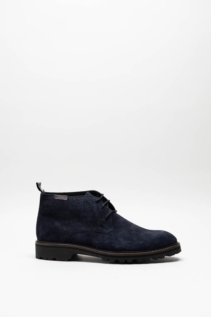 Donkerblauw Veterschoen hoog