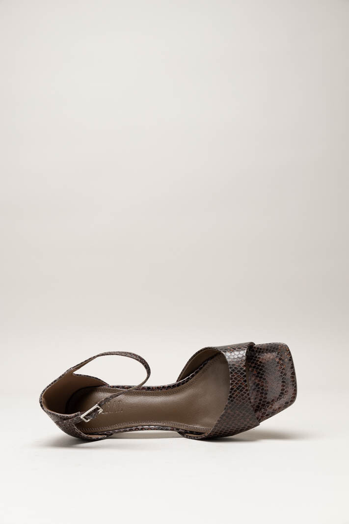 Donkerbruin Sandaal hak image