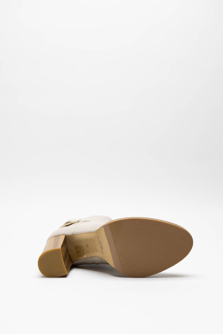 Lichtbeige Enkellaars hak image