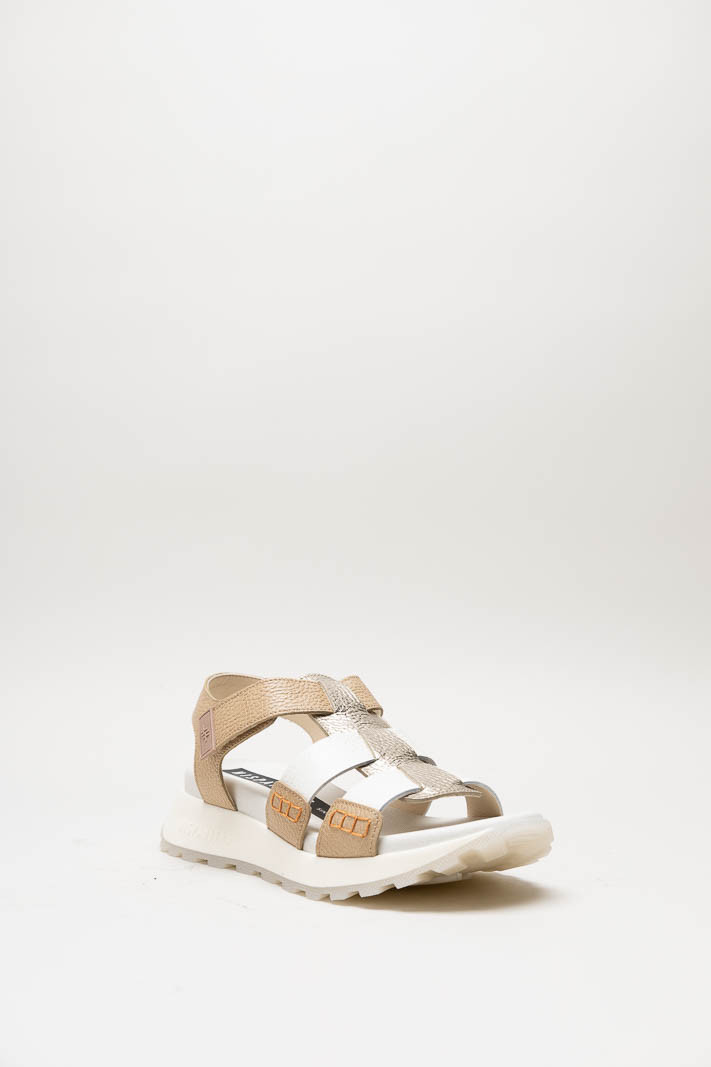 Lichtbruin Sandaal plat