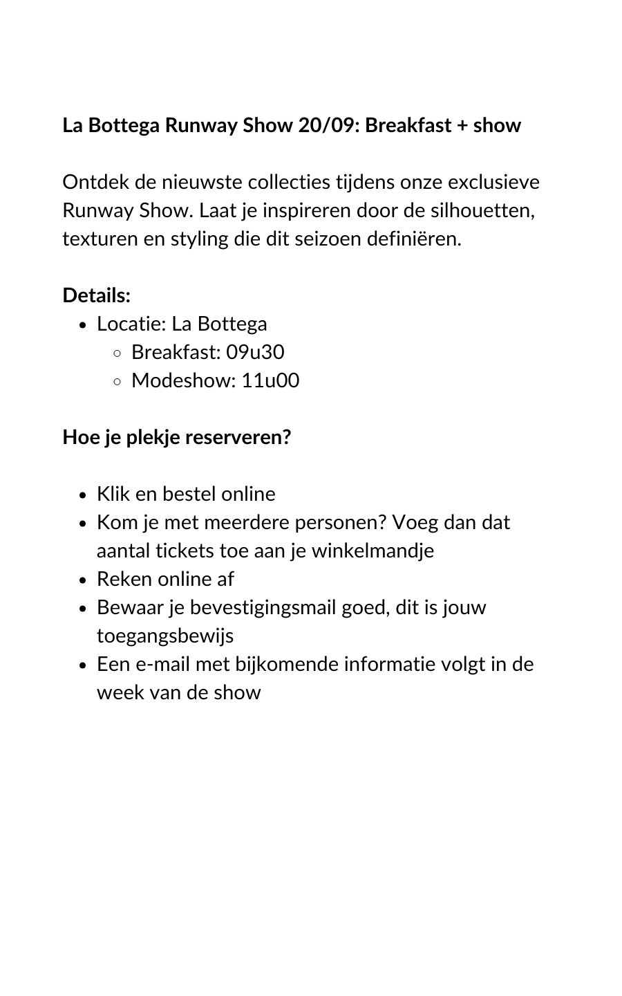Ticket event