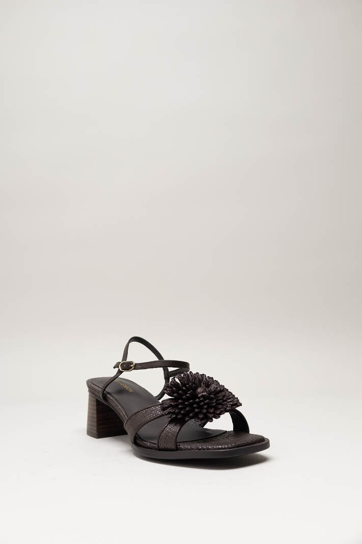 Donkerbruin Sandaal hak