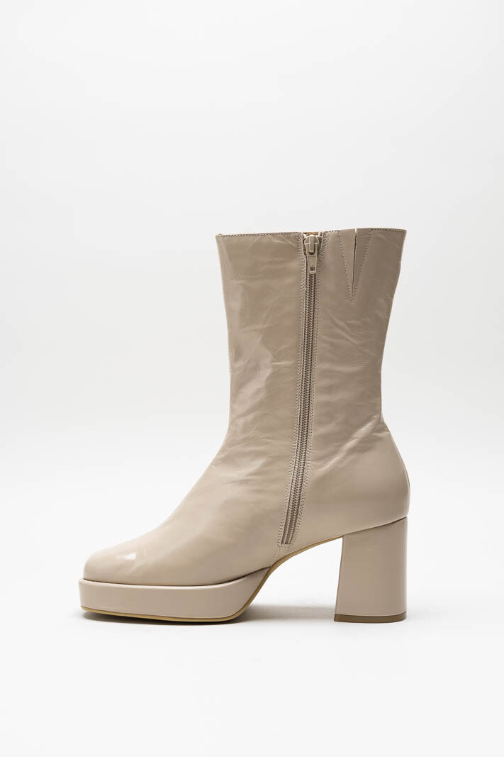 Beige Enkellaars hak image