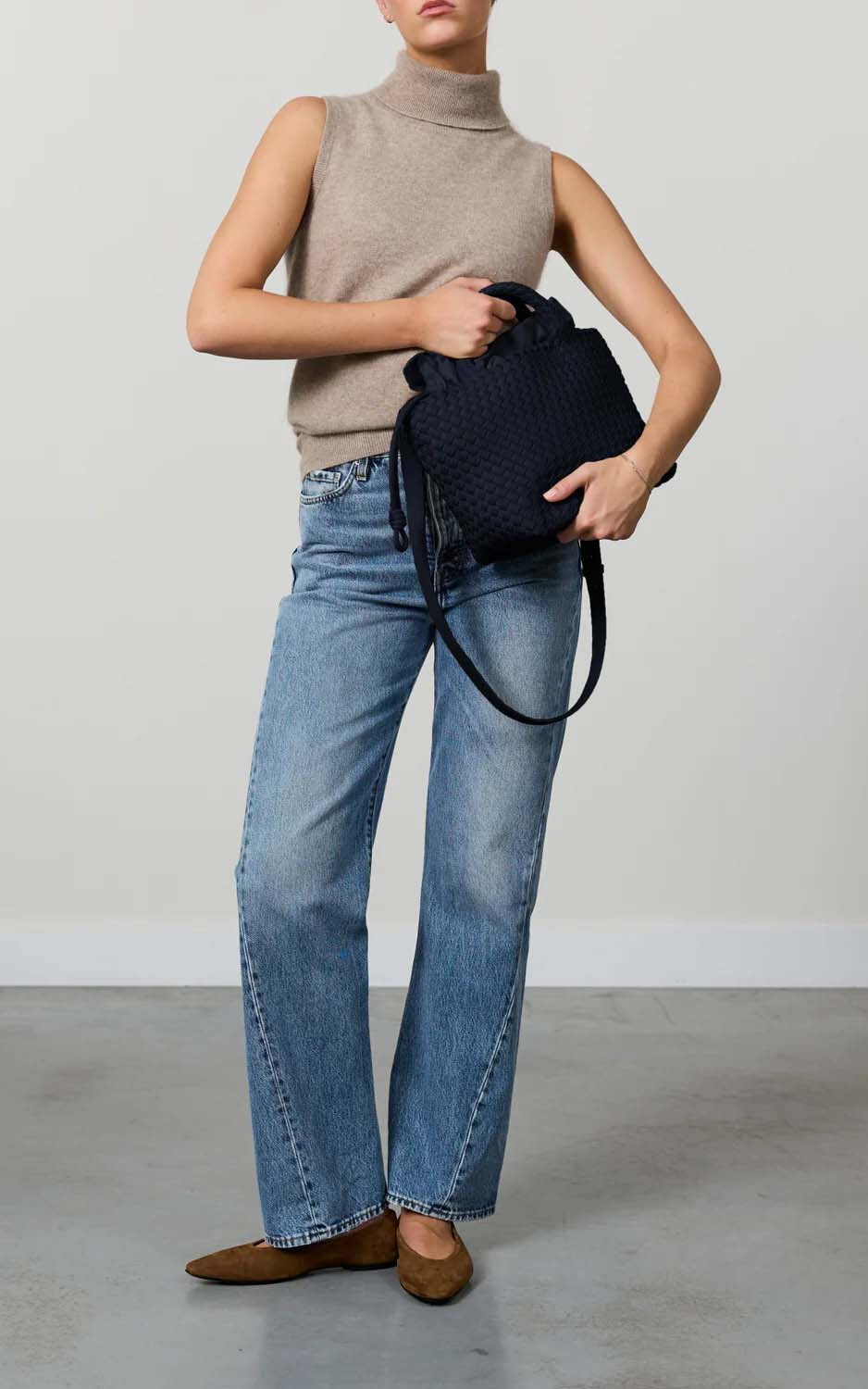 Donkerblauw Handtas image