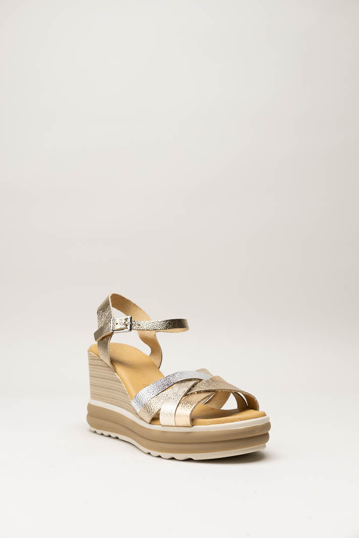 Goud Sandaal sleehak