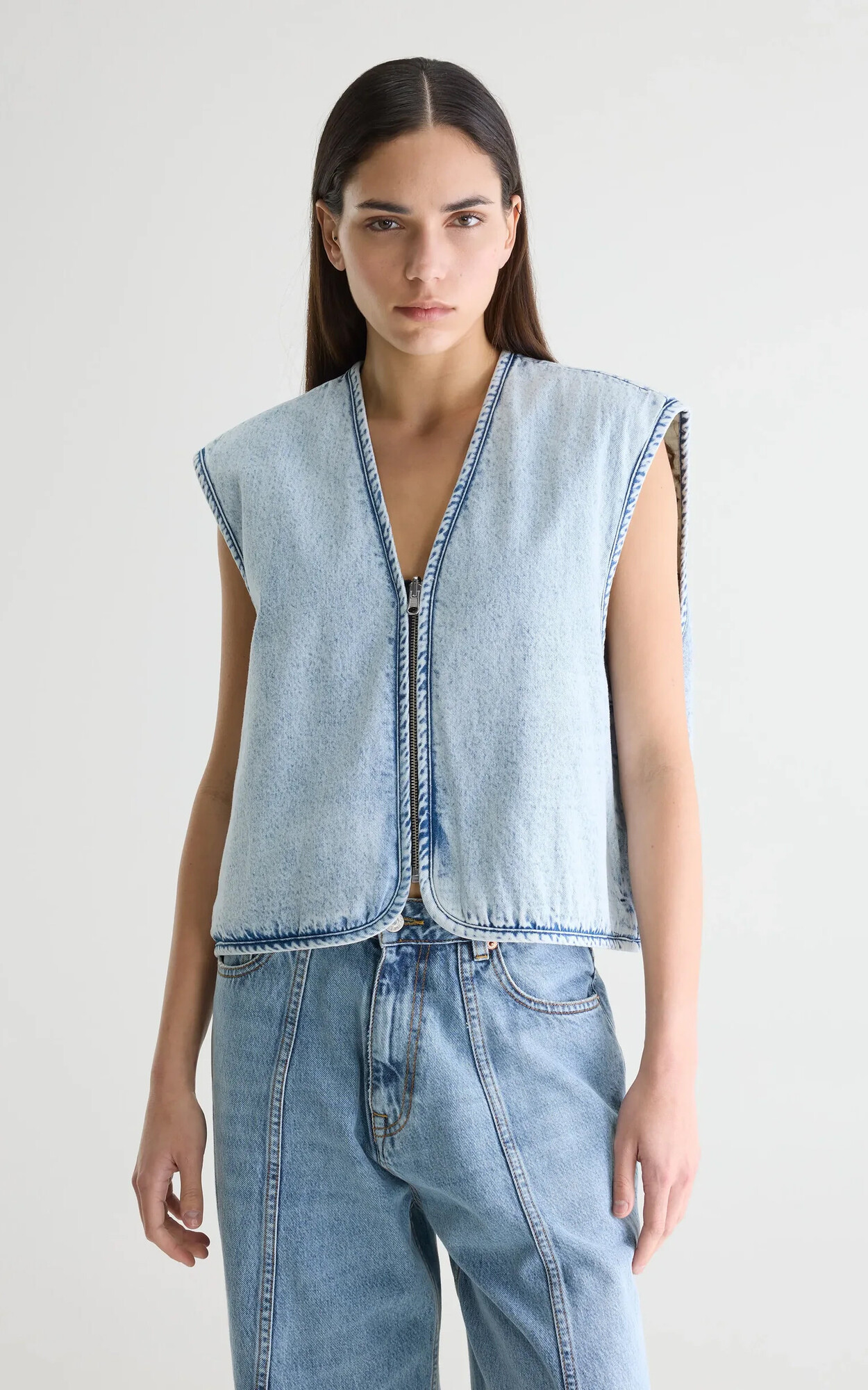 Blauw Gilet