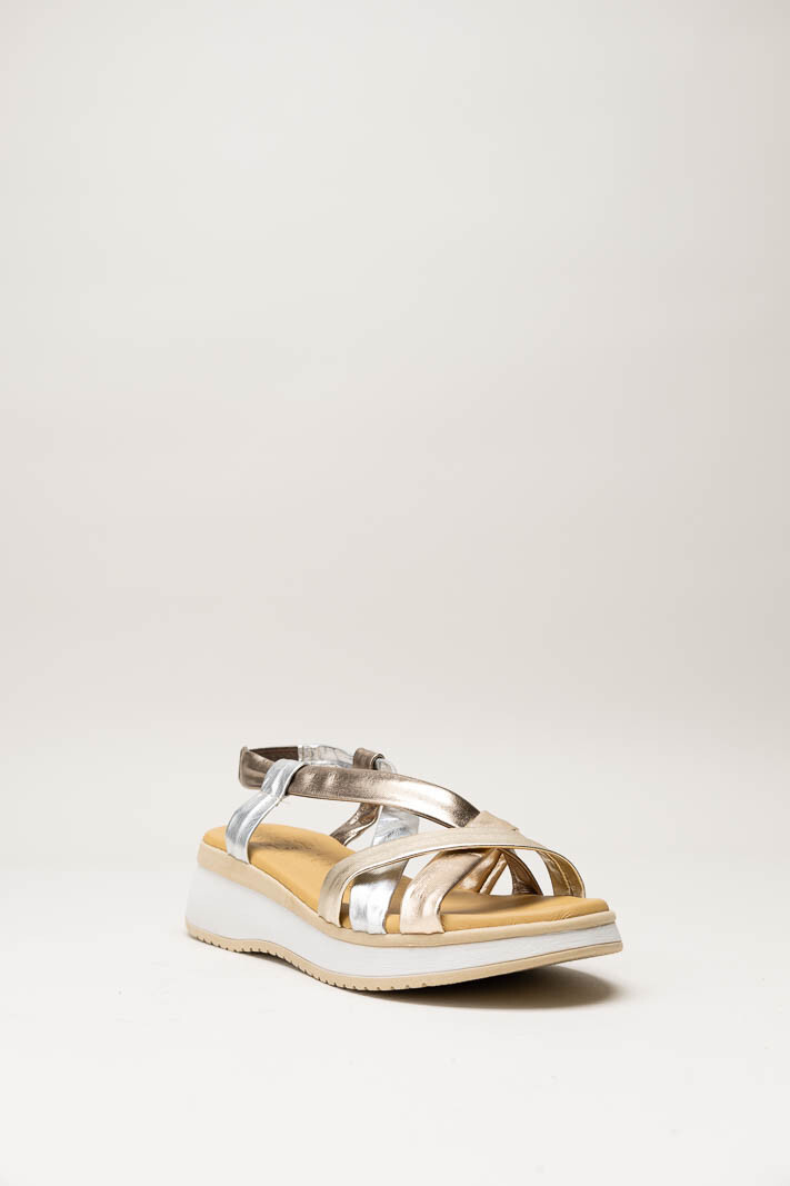 Goud Sandaal sleehak