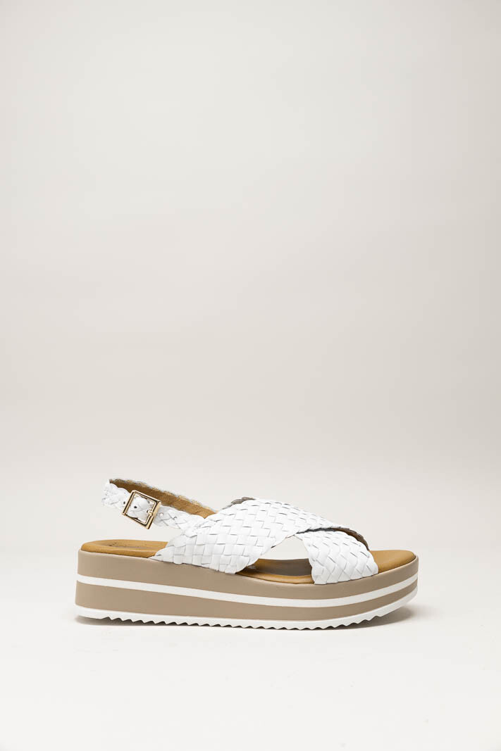 Wit Sandaal sleehak