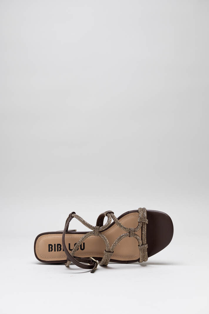 Donkerbruin Sandaal hak image