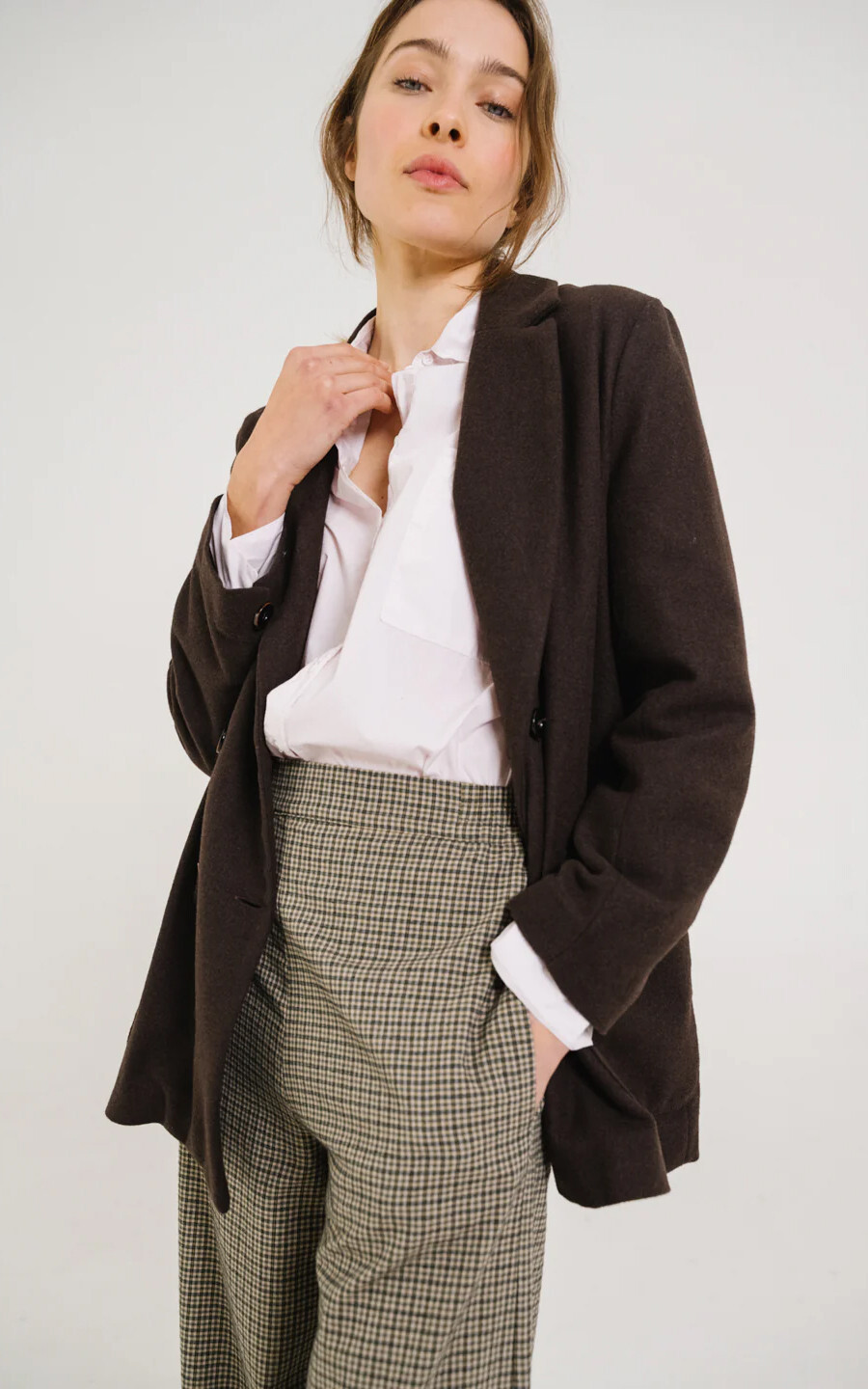 Donkerbruin Blazer image