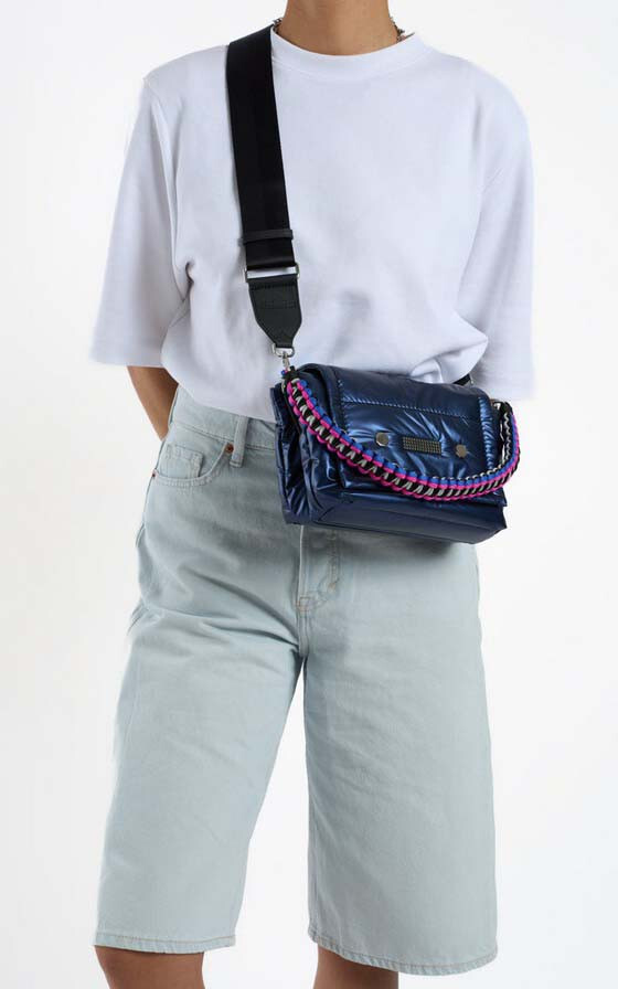 Donkerblauw Schoudertas image