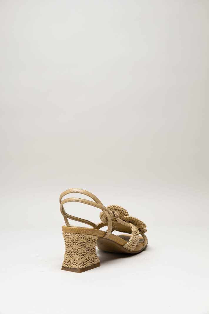 Donkerbeige Sandaal hak image