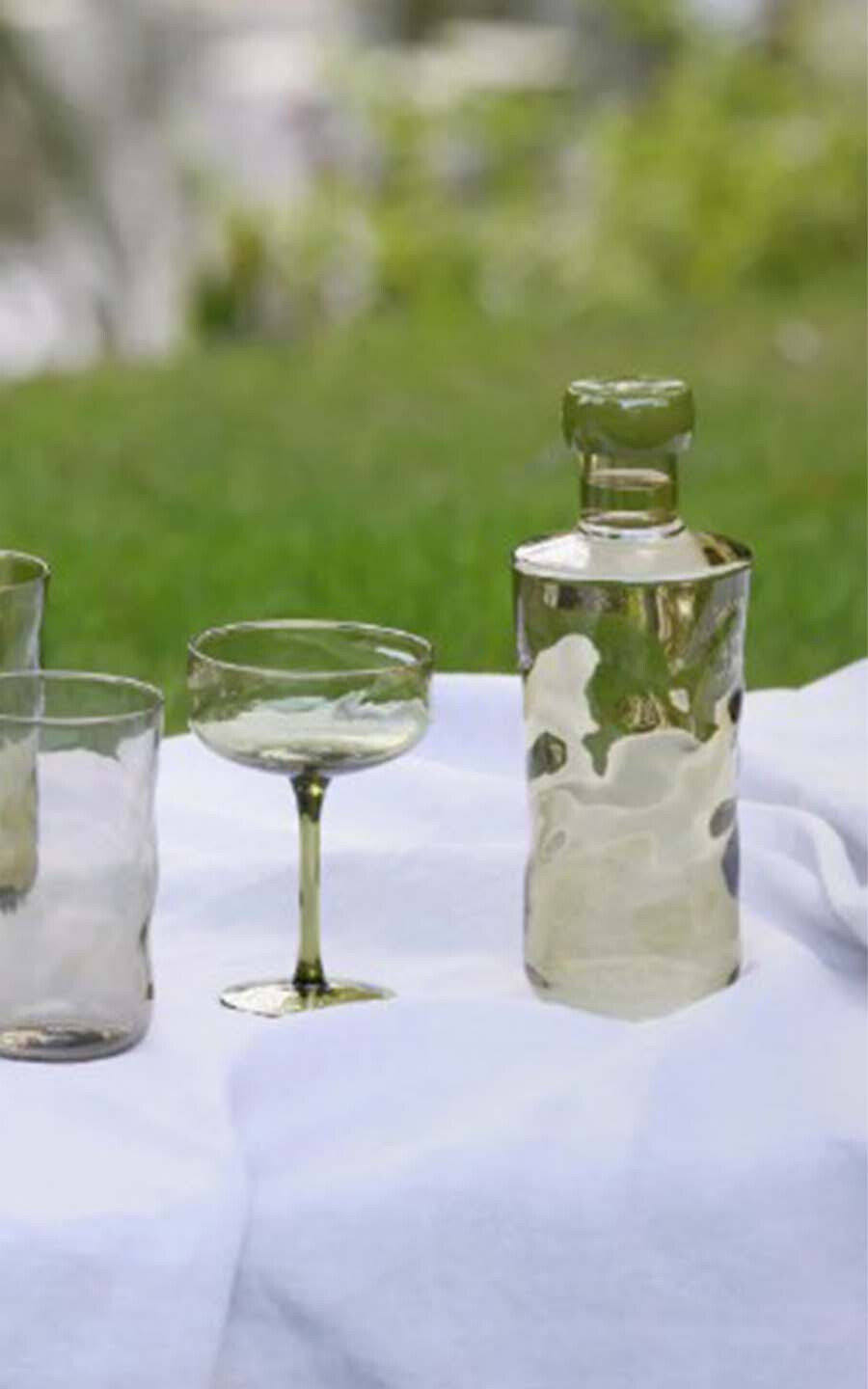 Groen Servies en glazen image