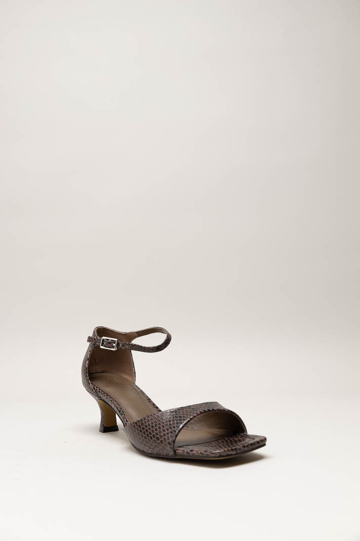 Donkerbruin Sandaal hak