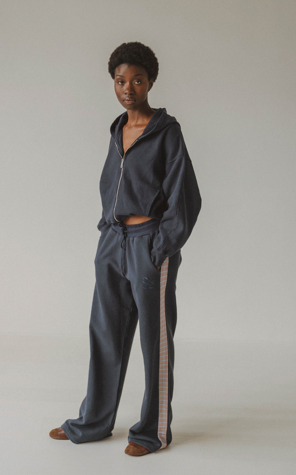 Marineblauw Broek image