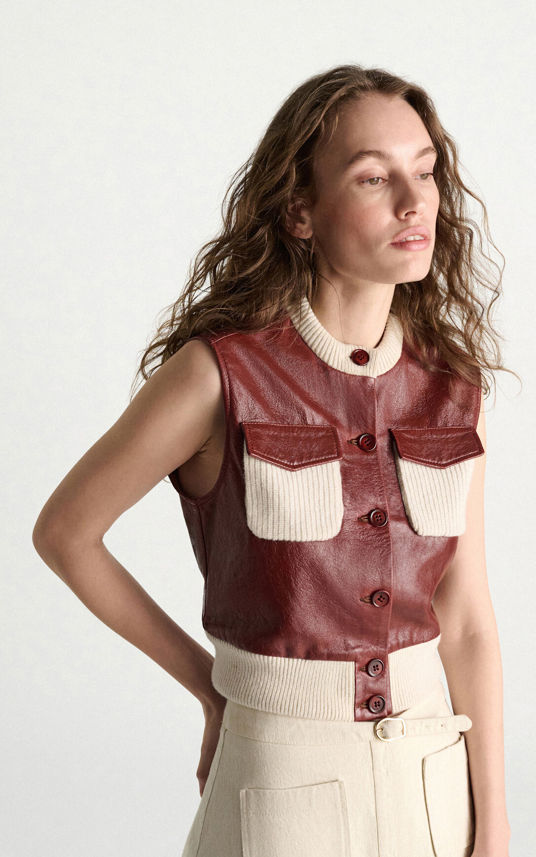 Bruin Vest mouwloos
