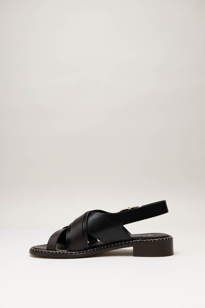 Zwart Sandaal plat image