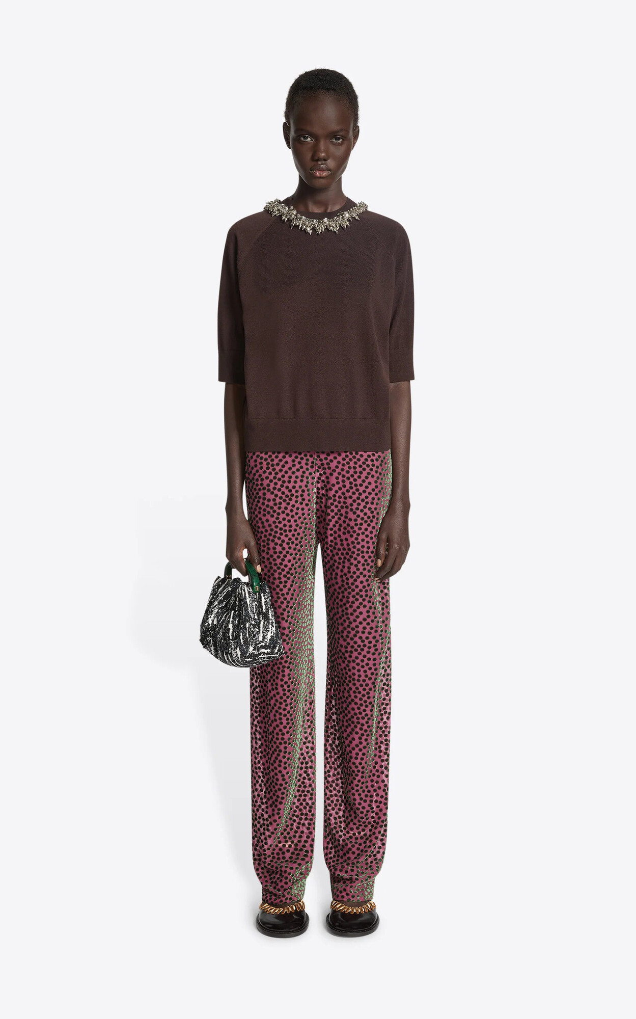 Donkerroze Broek