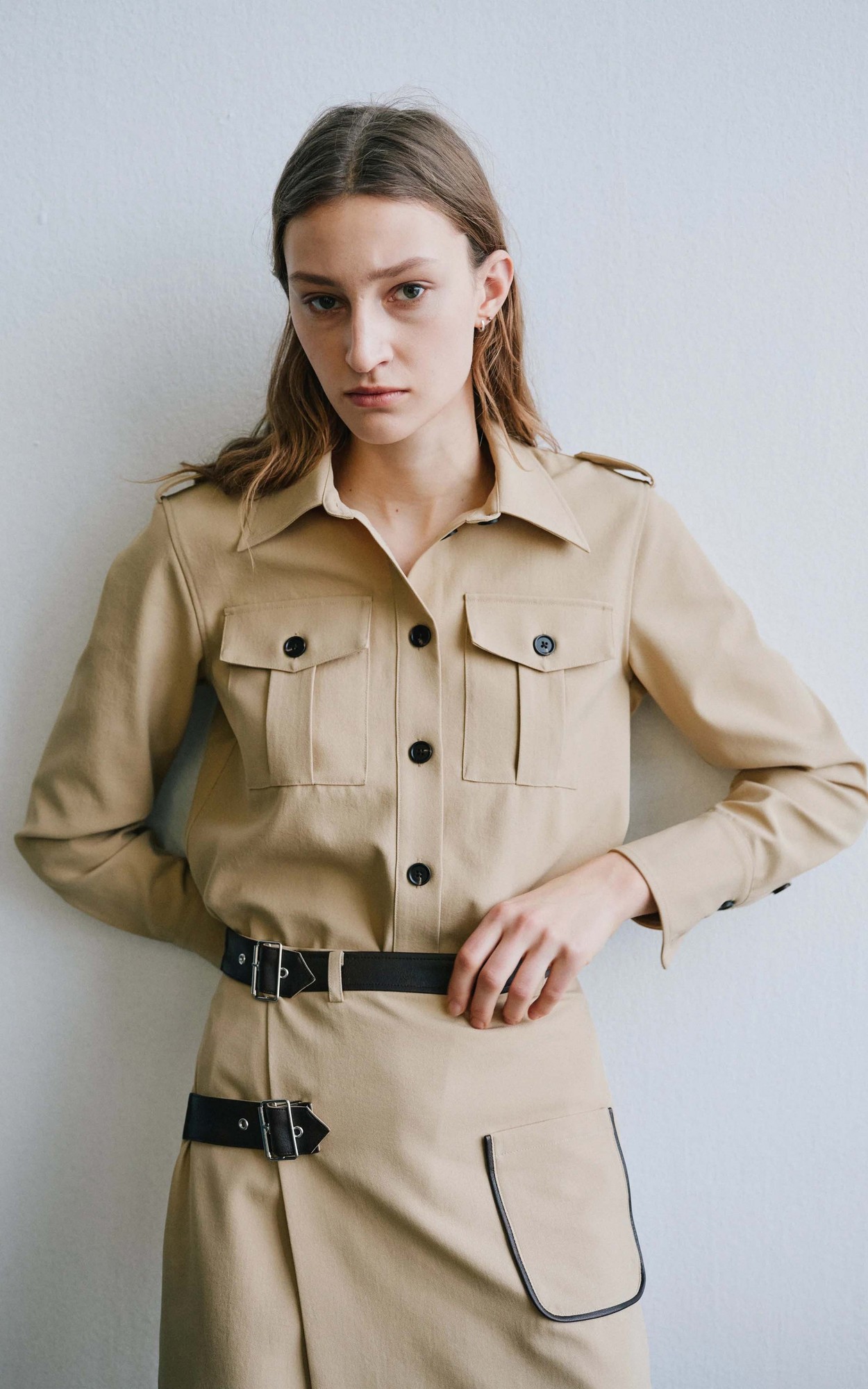 Beige Hemd
