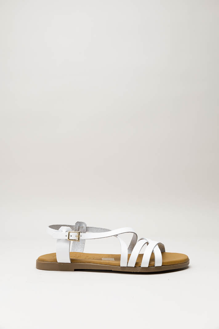 Wit Sandaal plat