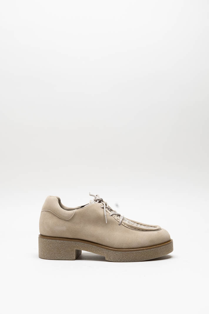 Beige Veterschoen Beige Veterschoen
