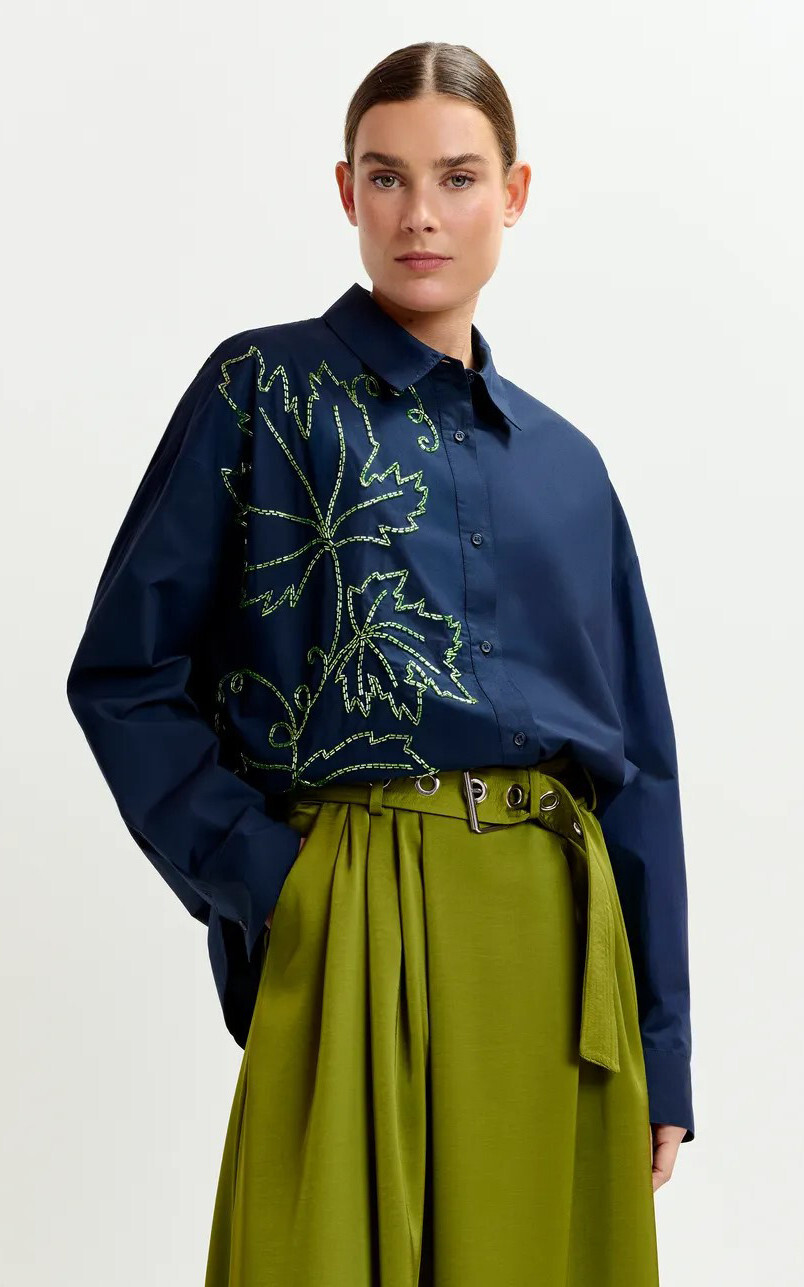 Marineblauw Hemd