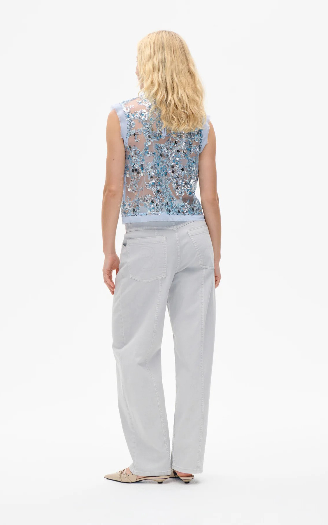 Lichtblauw T-shirt/top
