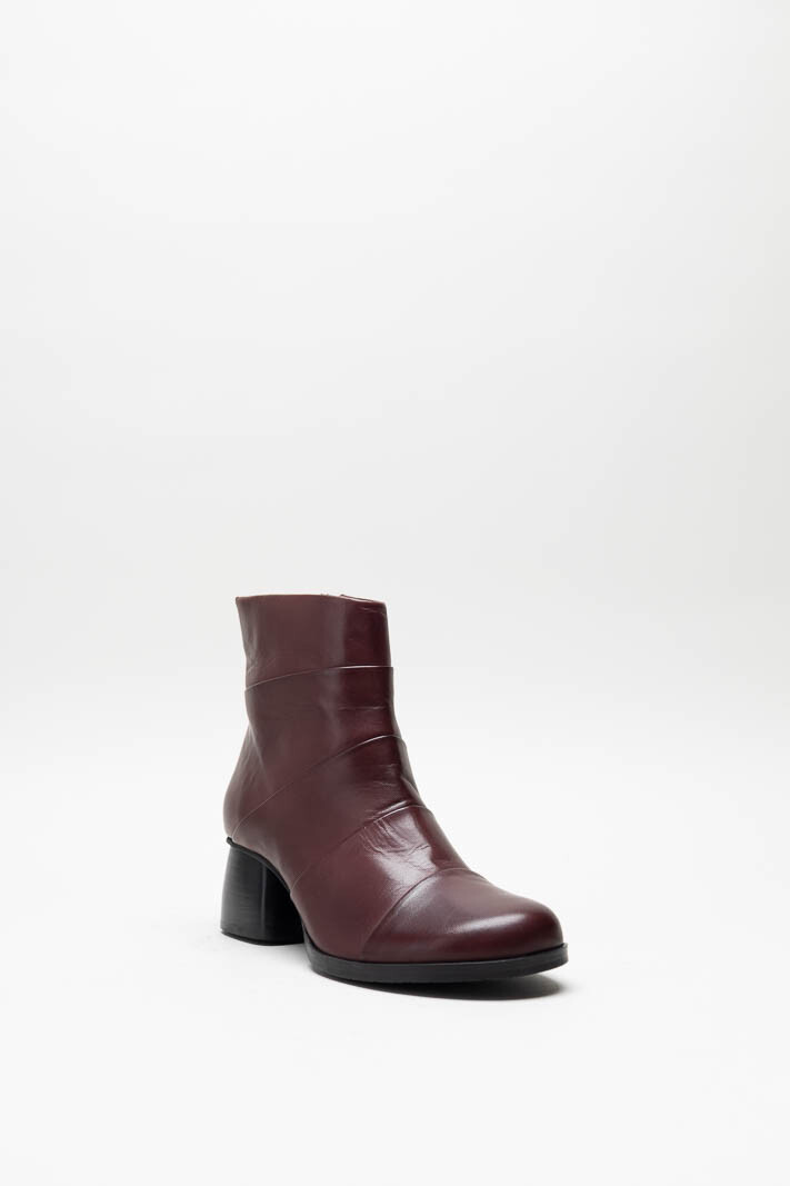 Aubergine Enkellaars hak