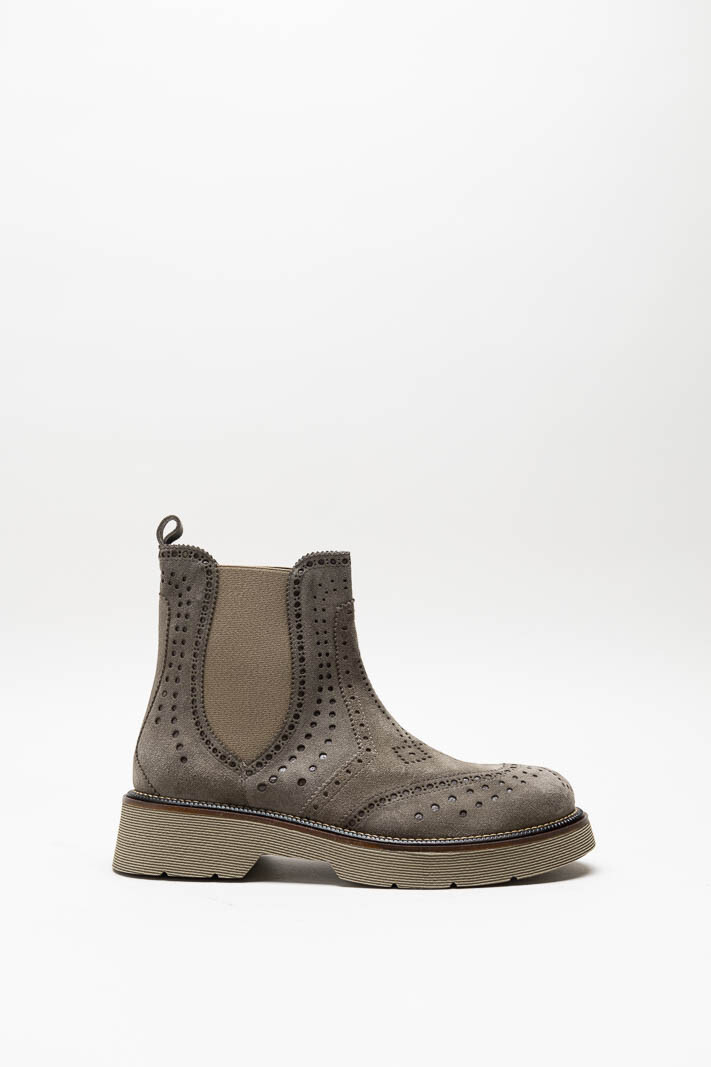 Taupe Enkellaars plat