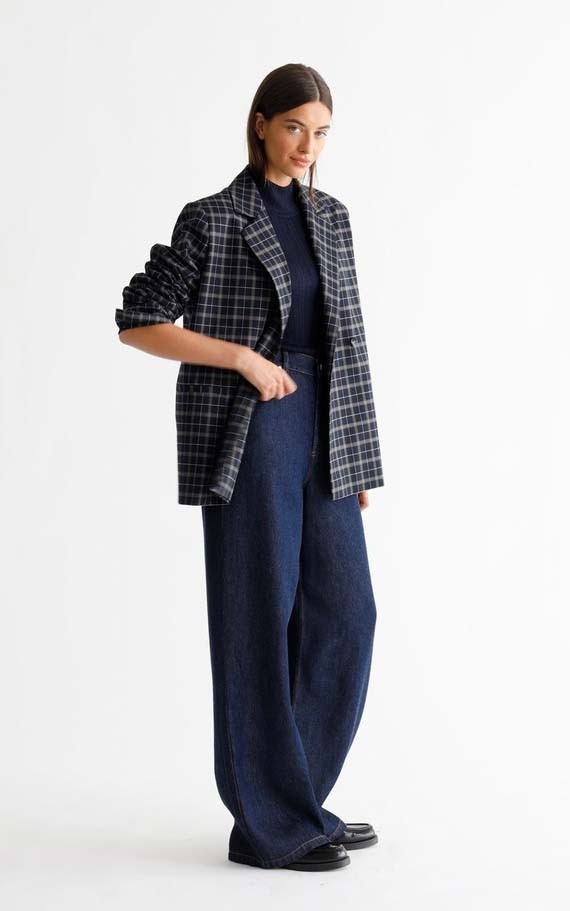 Donkerblauw Blazer