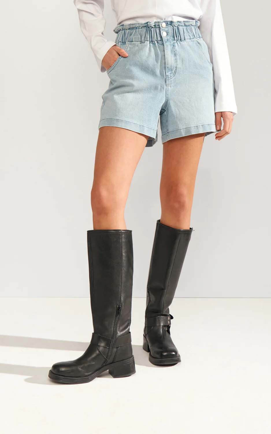 Blauw Short