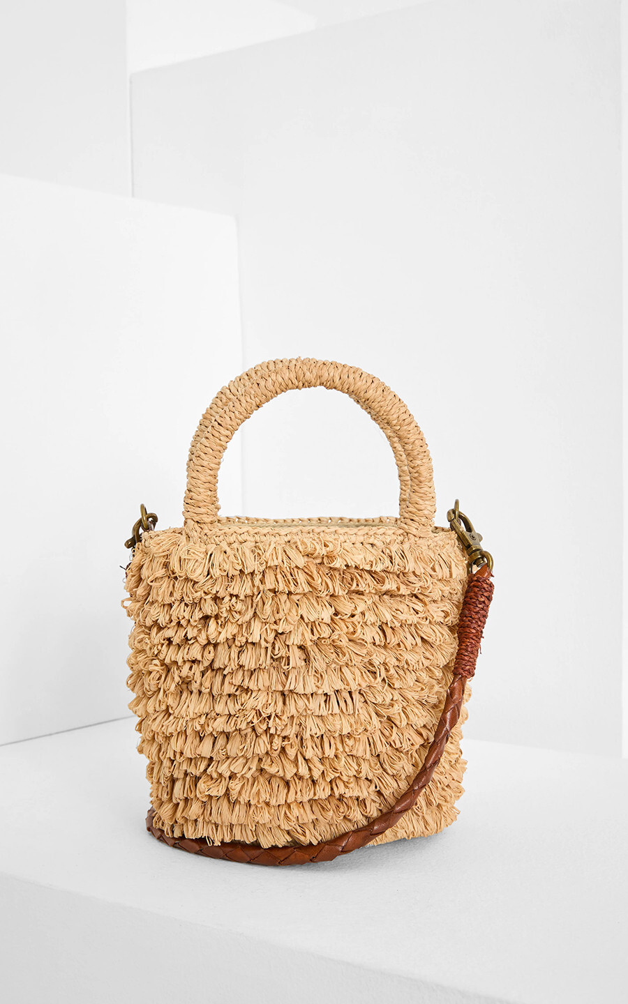 Lichtbeige Handtas