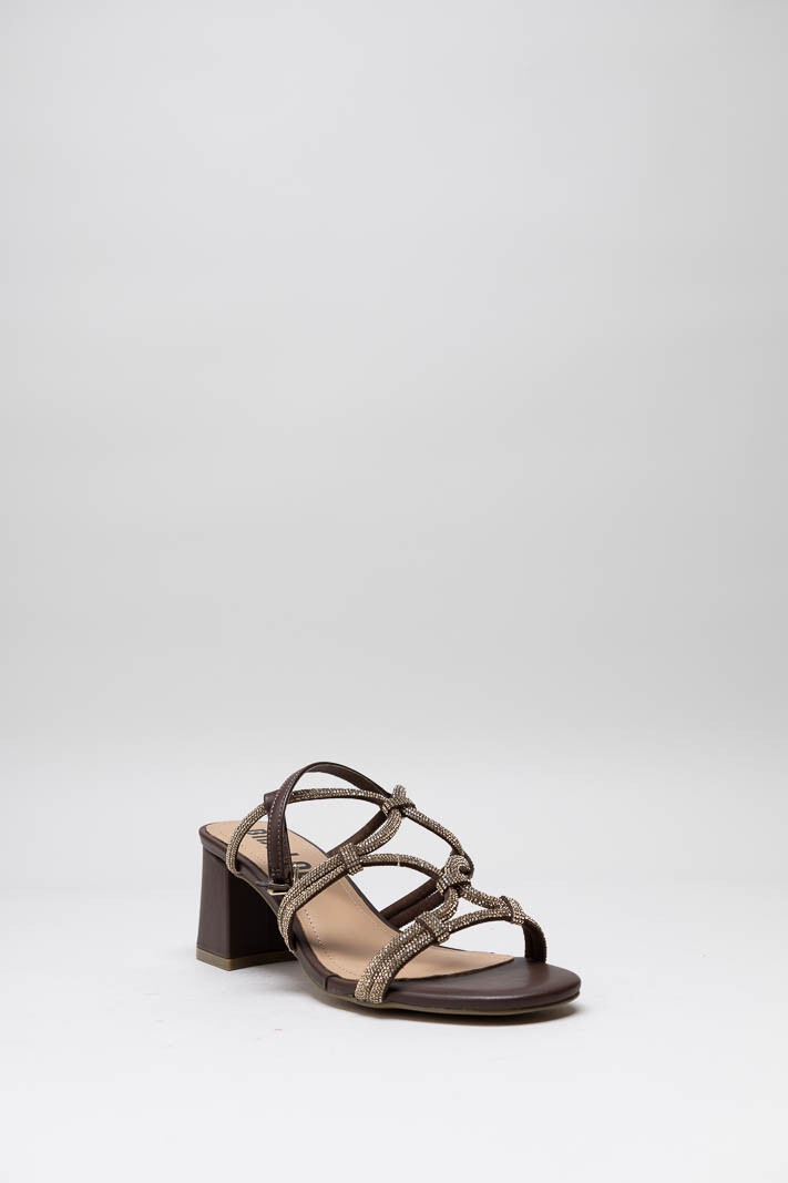 Donkerbruin Sandaal hak