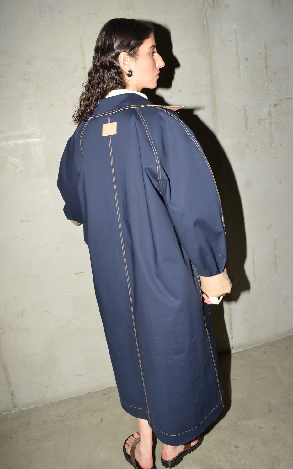 Marineblauw Jas image