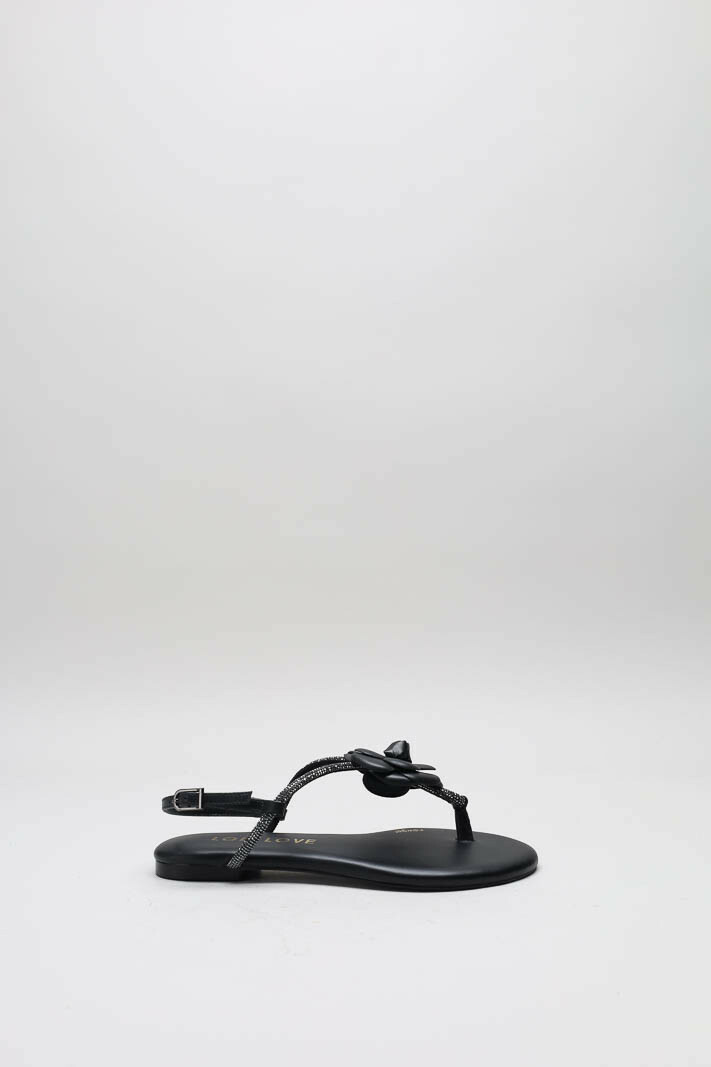 Zwart Sandaal plat