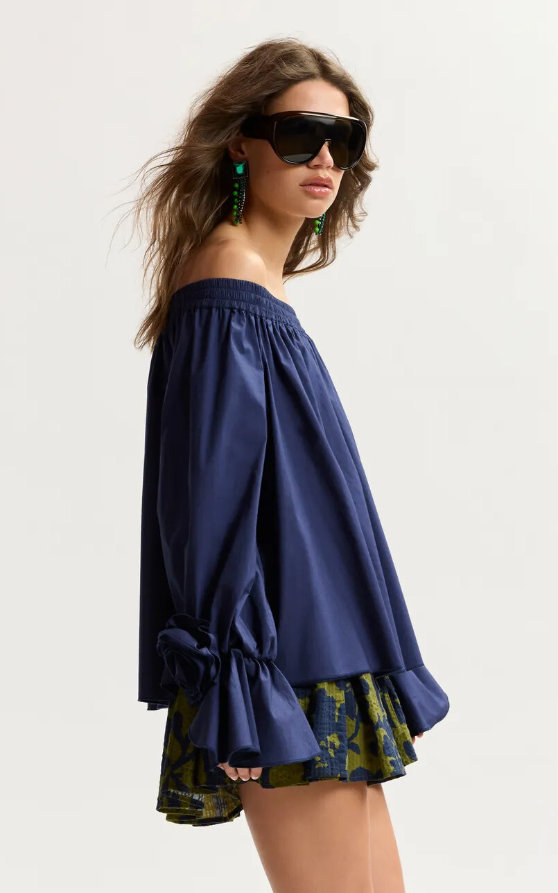 Marineblauw Blouse image