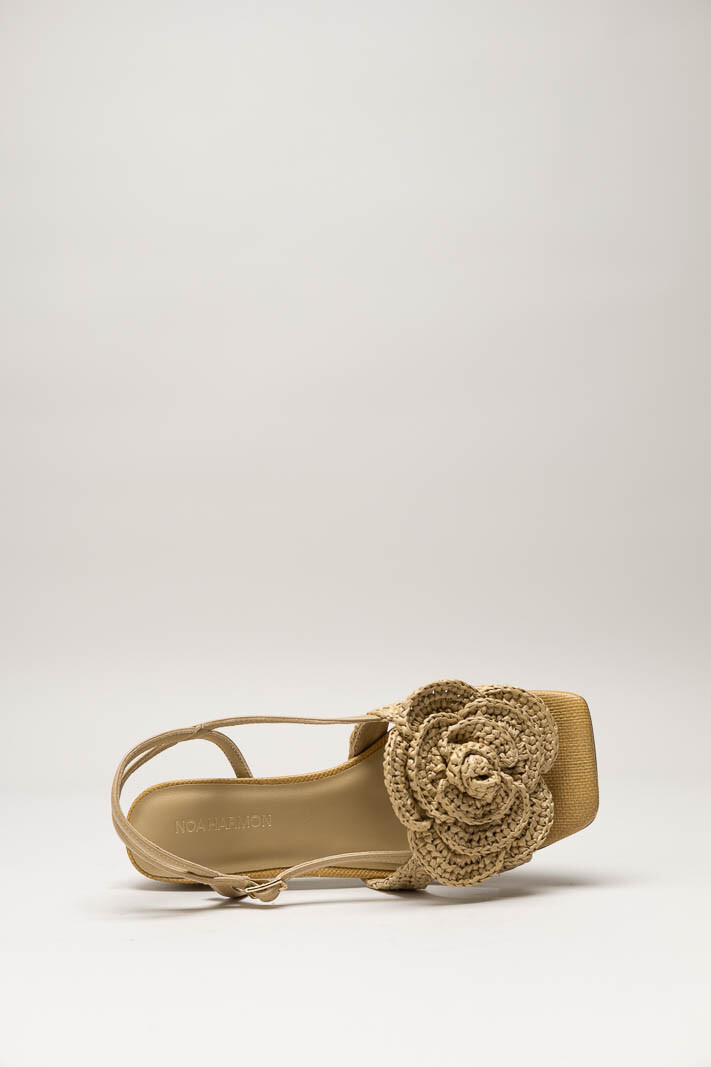 Donkerbeige Sandaal hak image