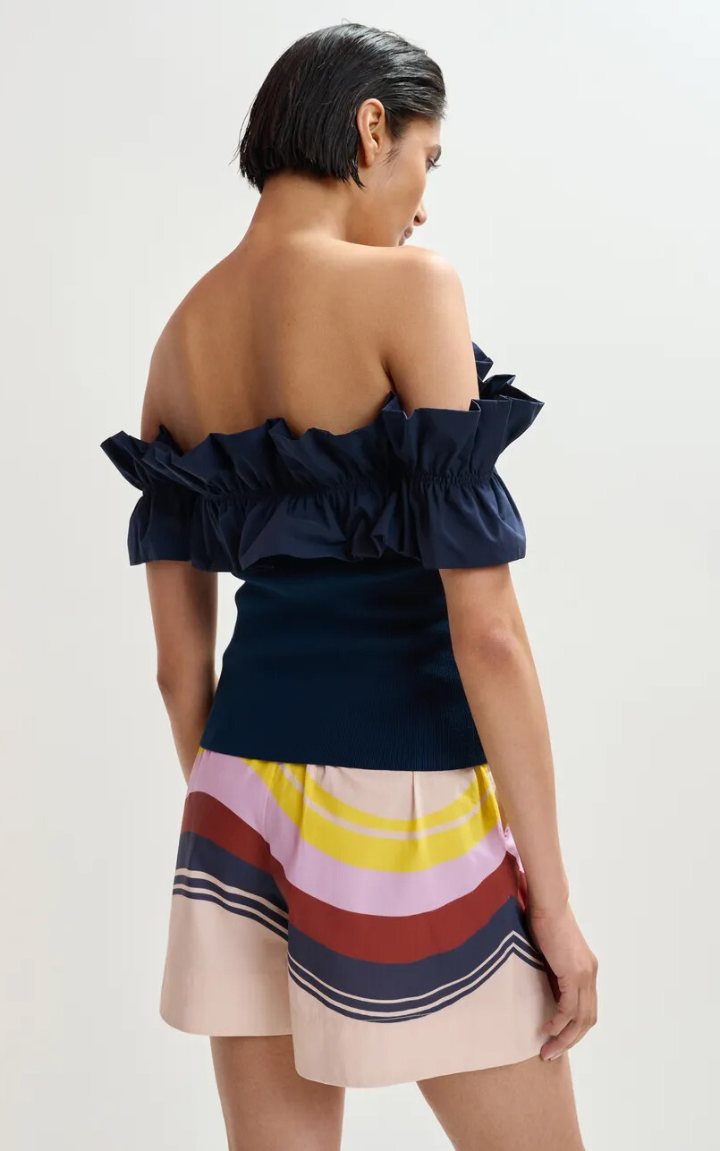 Marineblauw T-shirt/top